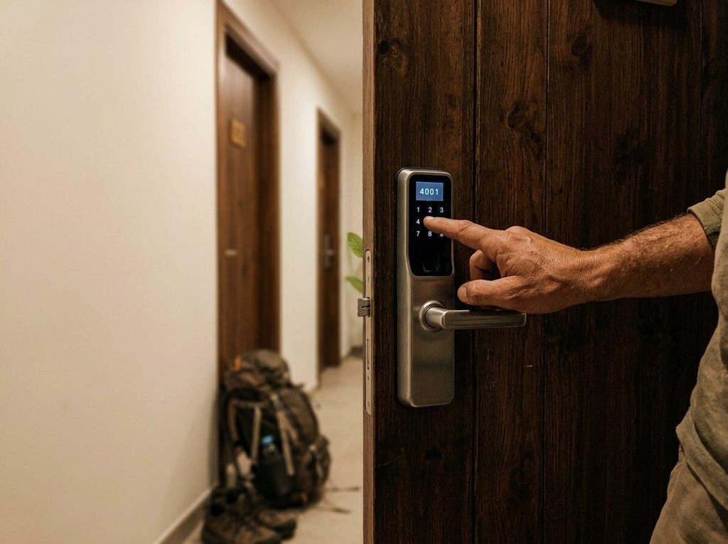 Foto 1 Así entra un peregrino de noche: cerraduras inteligentes para albergues en Tui